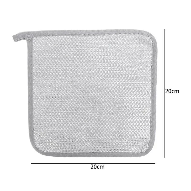 24/1PCS Silver Metal Wire Cleaning Cloth Single Layer Hanging Type Pot Dish Cleaning Sponge Multifunctional Kitchen Towel