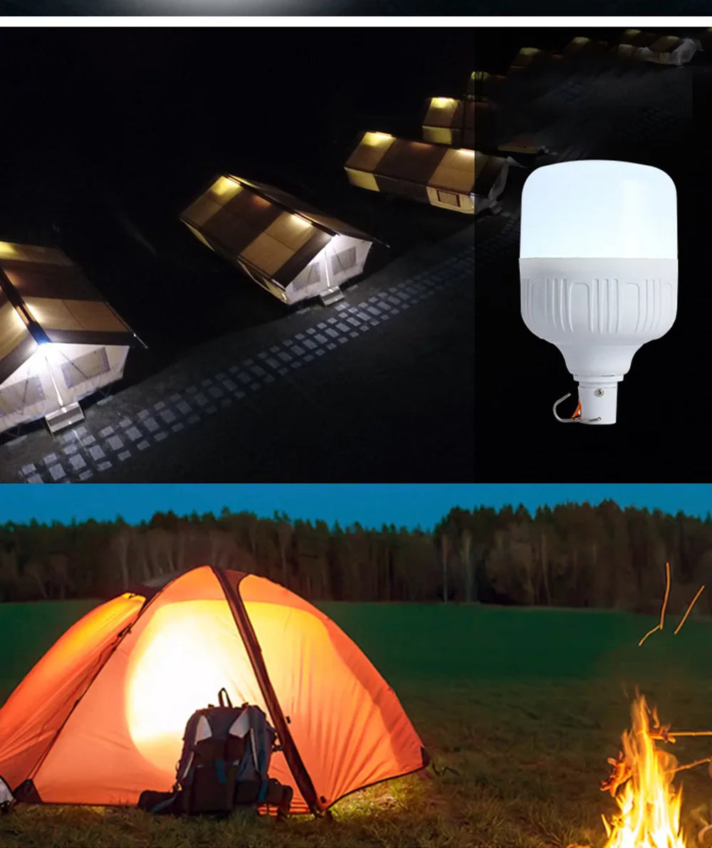 Usb Rechargeable Led Bulb Portable Camping Light Bulb Emergency Lighting Flashlight Lights Outdoor Picnics Hanging Tent Light