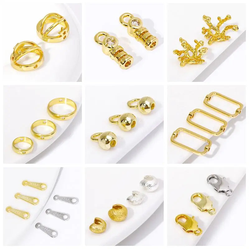 18K Gold Plated Brass Mini Tree Leaf Leaves Charms Pendants,For Earrings Necklace Jewelry Making DIY Handmade Crafts Wholesale