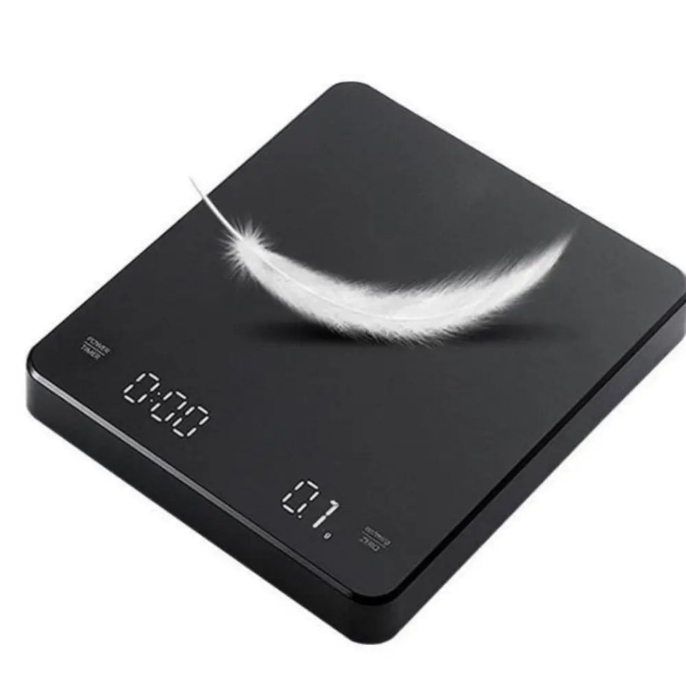 Intelligent Hand Brewed Coffee Electronic Scale Timing Kitchen Scale Black Household Food Baking Scale