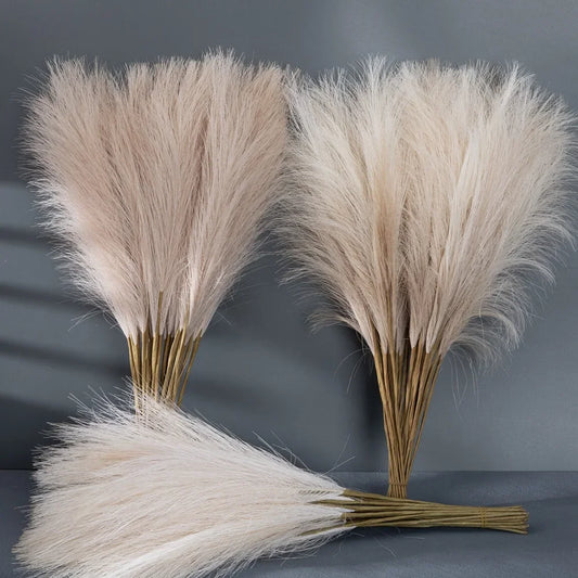 10pcs Artificial Pampas Grass Decor Pampas Grass Bouquet Home Decor Dried Flowers for Wedding  Home Party Decorations