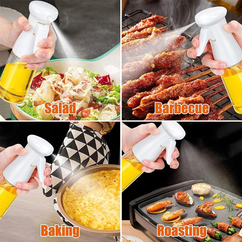 200ml Kitchen Oil Spray Bottle Plastics Olive Acid Sprayer for BBQ Baking Oil Dispenser Nebulizer Accessories BBQ Kitchenware