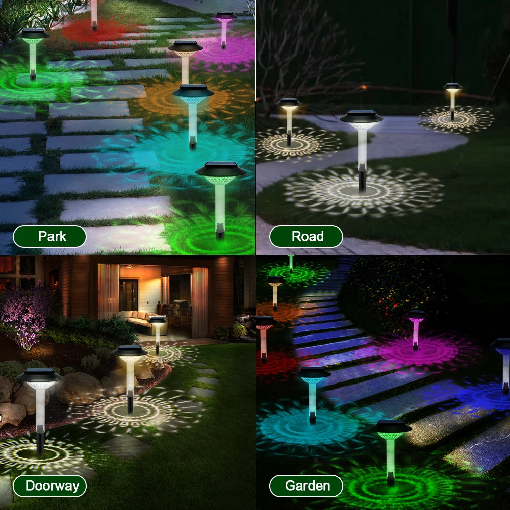 Solar Pathway Lights Outdoor Solar Pathway Garden Lamp Waterproof Landscape Lights Walkway Driveway Lawn Patio Garden Decor