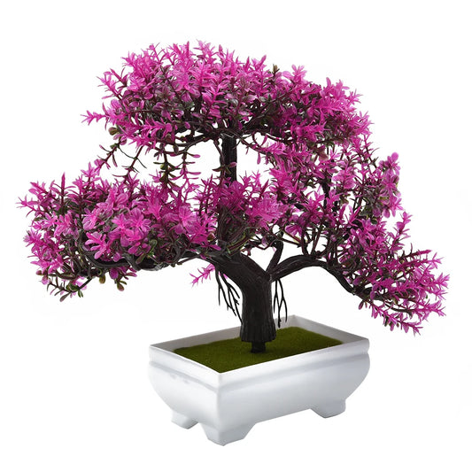 Fake Plant Flowers Potted Ornaments Artificial Plants Bonsai Small Tree Pot For Home Festival Wedding Decoration Accessories