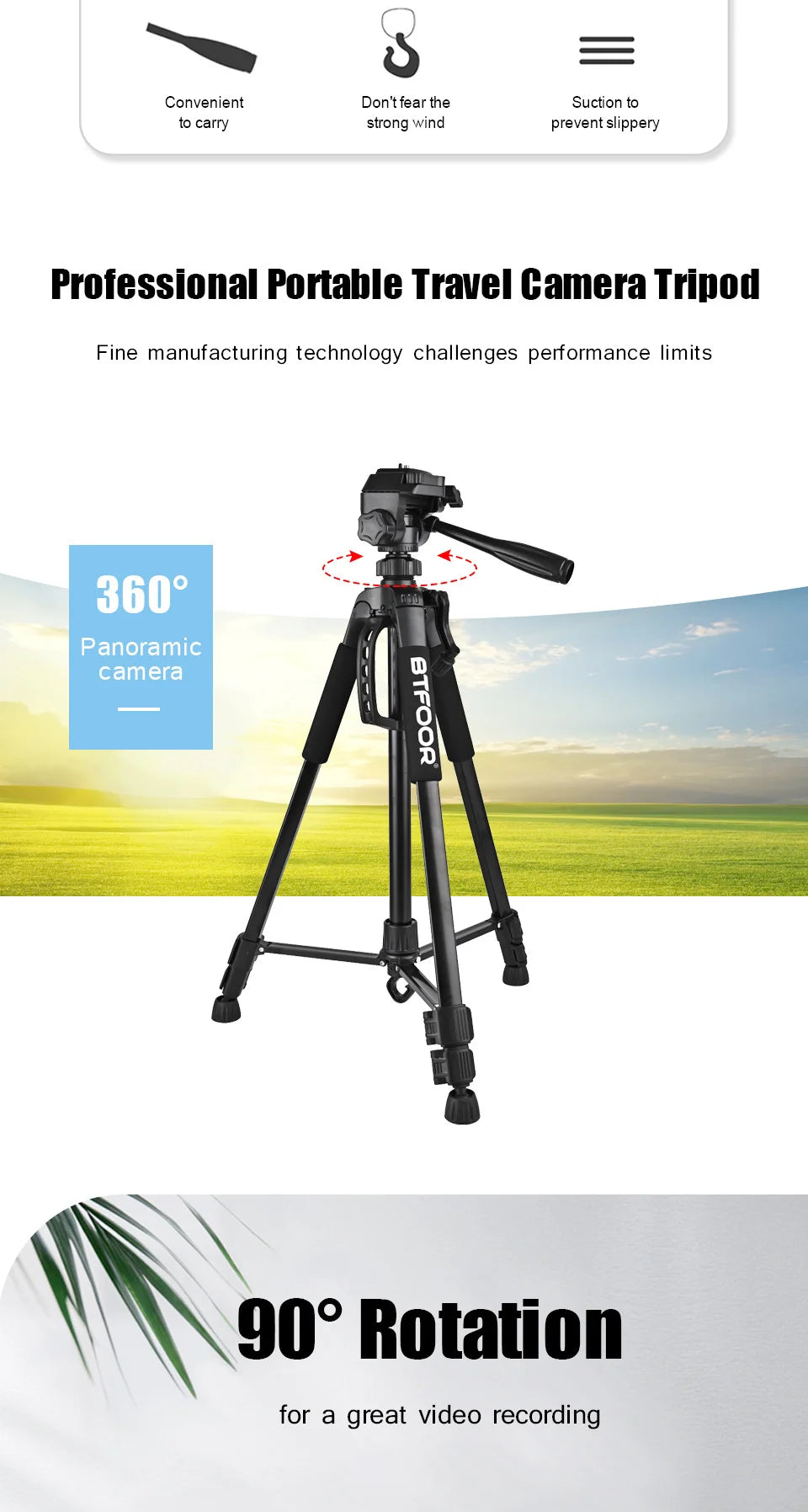 Phone Travel Self Tripod  Aluminum Tall 55” 140CM Stand With Quick Plates Mount Pan Head For Canon Nikon DSLR SLR Digital Camera