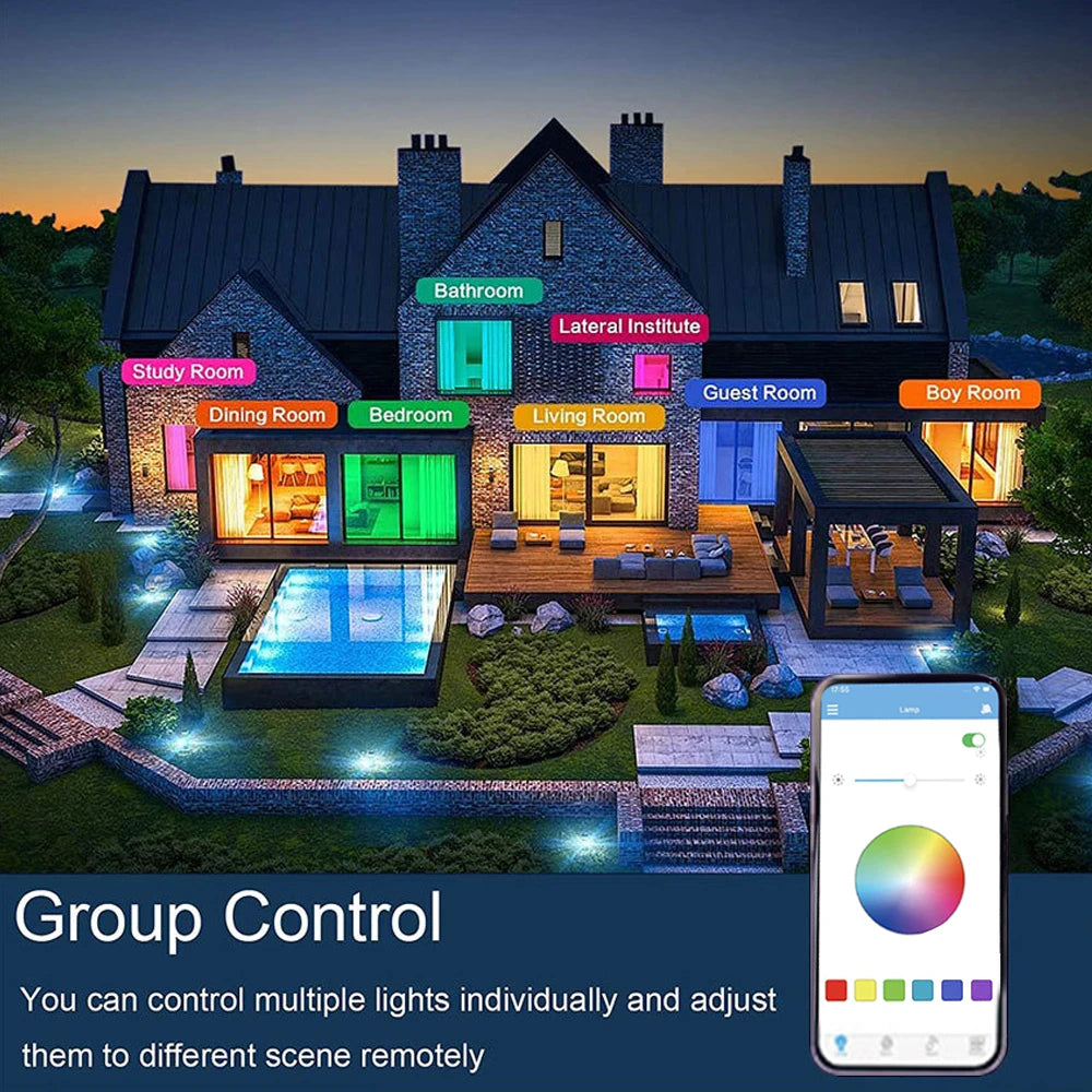 MARPOU RGB Ceiling Lamps  Smart Modern Ceiling Lighting AC 220V Music Remote Application Control Bluetooth Speaker Indoor Decor