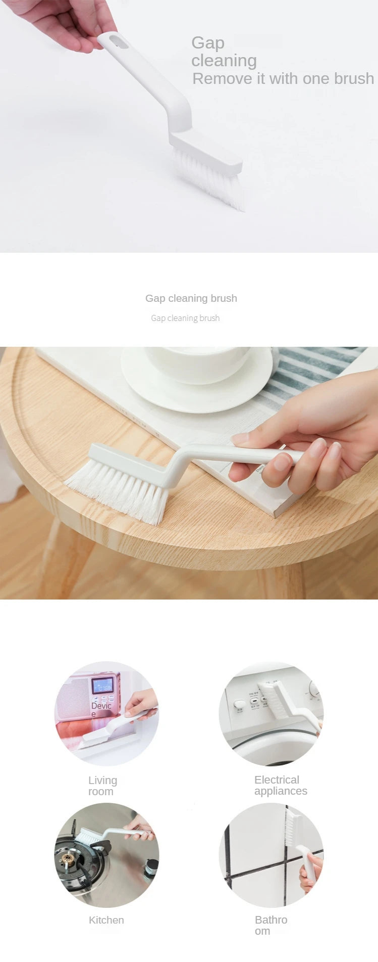 Multipurpose Bathroom Tile Floor Gap Cleaning Brush Window Groove Cleaning Brush Convenient Household Corner Tools