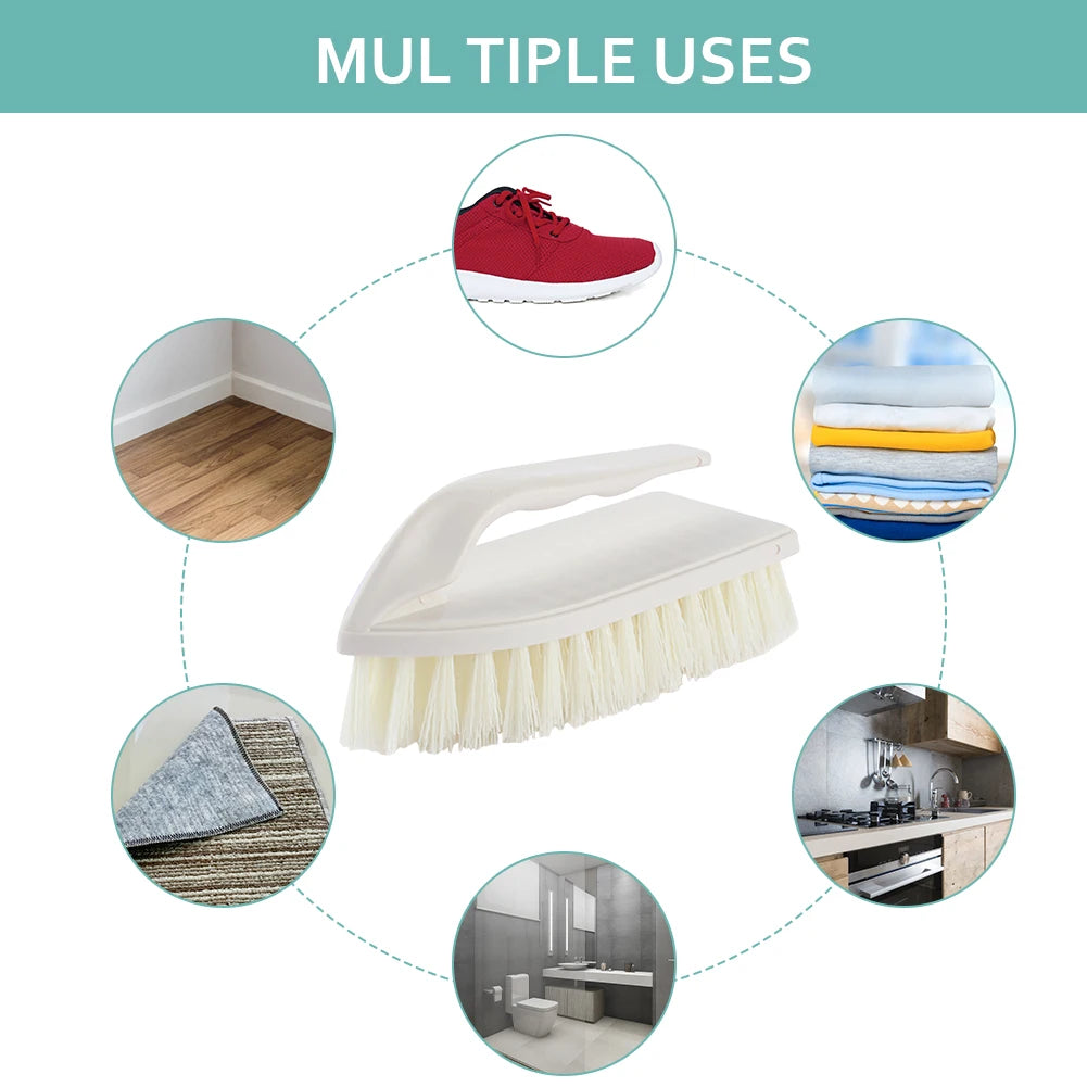 Scrubbing Brush Plastic Cleaning Scrubbing Brush With Handle Non Slip Scrubber Brush Stiff Bristles Clean Kitchen Bath Car Brush