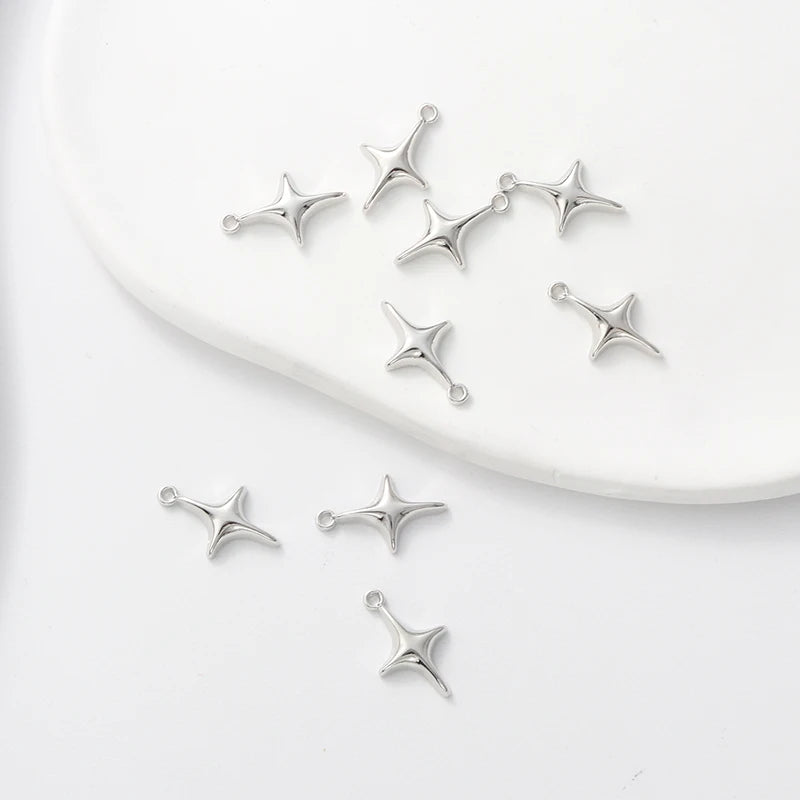 10pcs Fashion Polaris Enamel Charms Beautiful Romantic Star Pendants For Making Handmade DIY Jewelry Accessories Crafts Findings