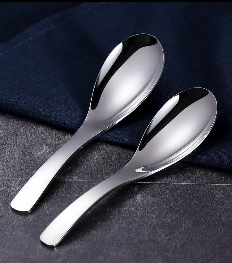 5pcs 304 Stainless Steel Spoons Dinner Spoon Spoons Thickened Coffee Spoon Dessert Spoon Kitchen Tableware Set