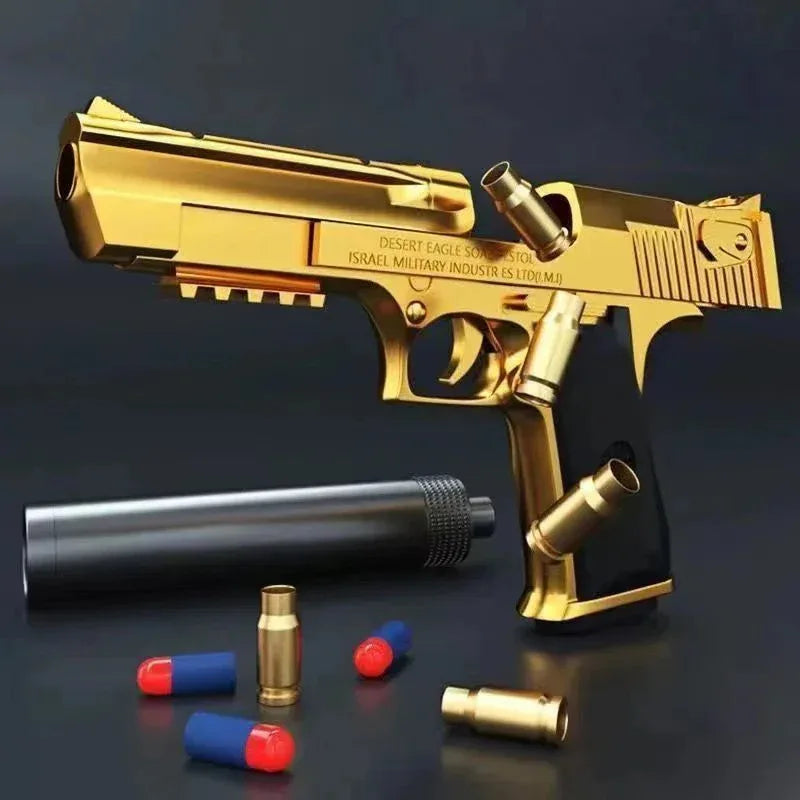 Desert Eagle Toy Gun Shell Ejection Airsoft Pistol Soft Foam Bullet Outdoor CS Weapon Toys Gun Kids Shooting Game Children Gifts