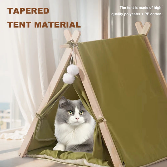 Cats Tent Bed Pet Products Removable Washable Dog Cat House Pet Small Dog Cozy House with Soft Cushion Pet Accessories Products