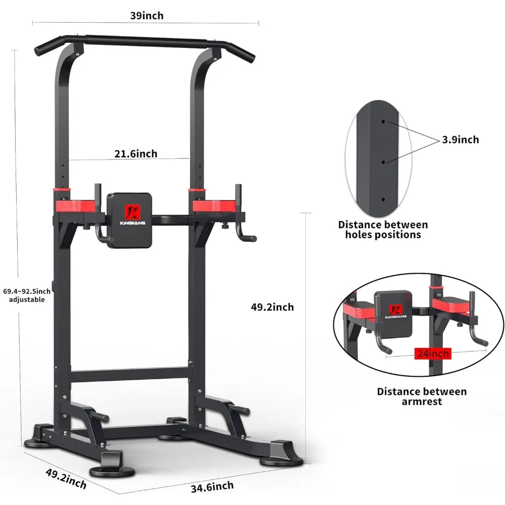 Power Tower Dip Station Workout equipment Pull up Bar for Home Gym Adjustable Height Strength Training Fitness Equipment