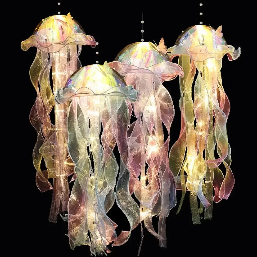 Gradient Jellyfish Light Decoration LED Light Festival Pendant Courtyard Lighting Handmade Light Small Night Light