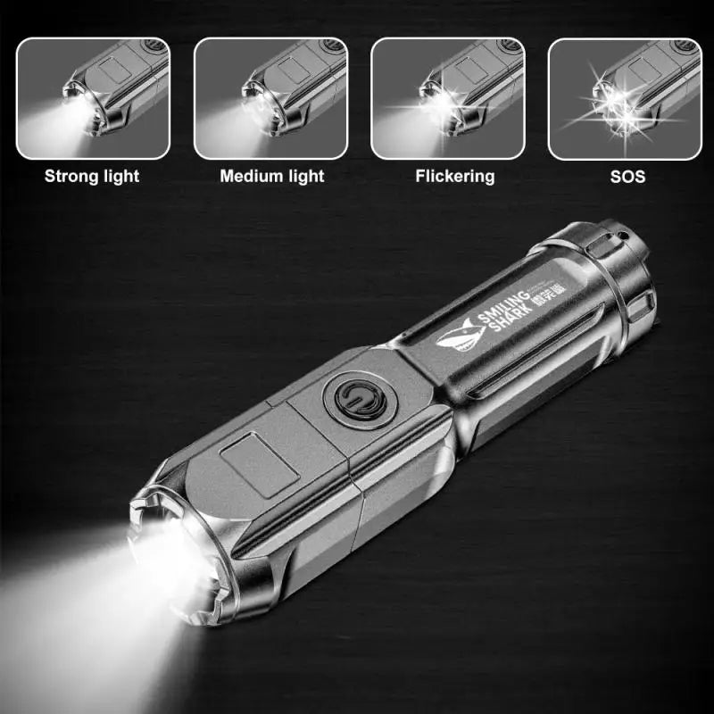 Powerful LED Flashlight 100000 Lumen Tactical Flashlights Rechargeable USB 18650 Waterproof Zoom Fishing Hunting LED Flashlight