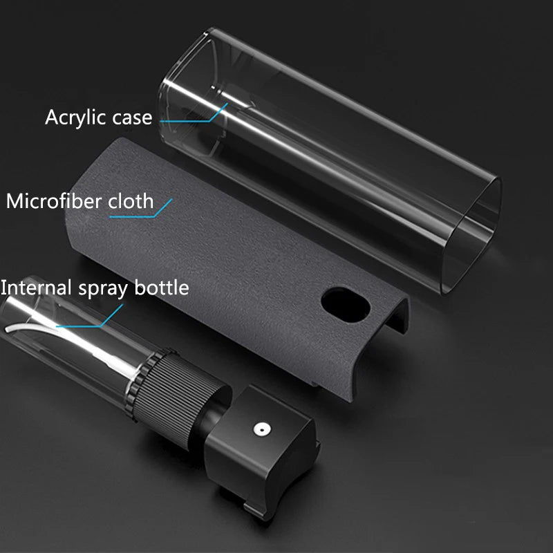 New 2in1 Microfiber Screen Cleaner Spray Bottle Set Mobile Phone Ipad Computer Cloth Wipe Iphone Cleaning Glasses Wipes