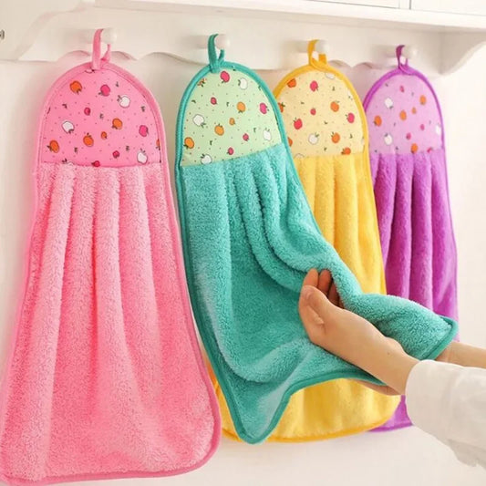 Kitchen Towel Water Absorption Handkerchief Cute Thick Hand Towel Towel Bathroom Cleaning Cloths Home Textile