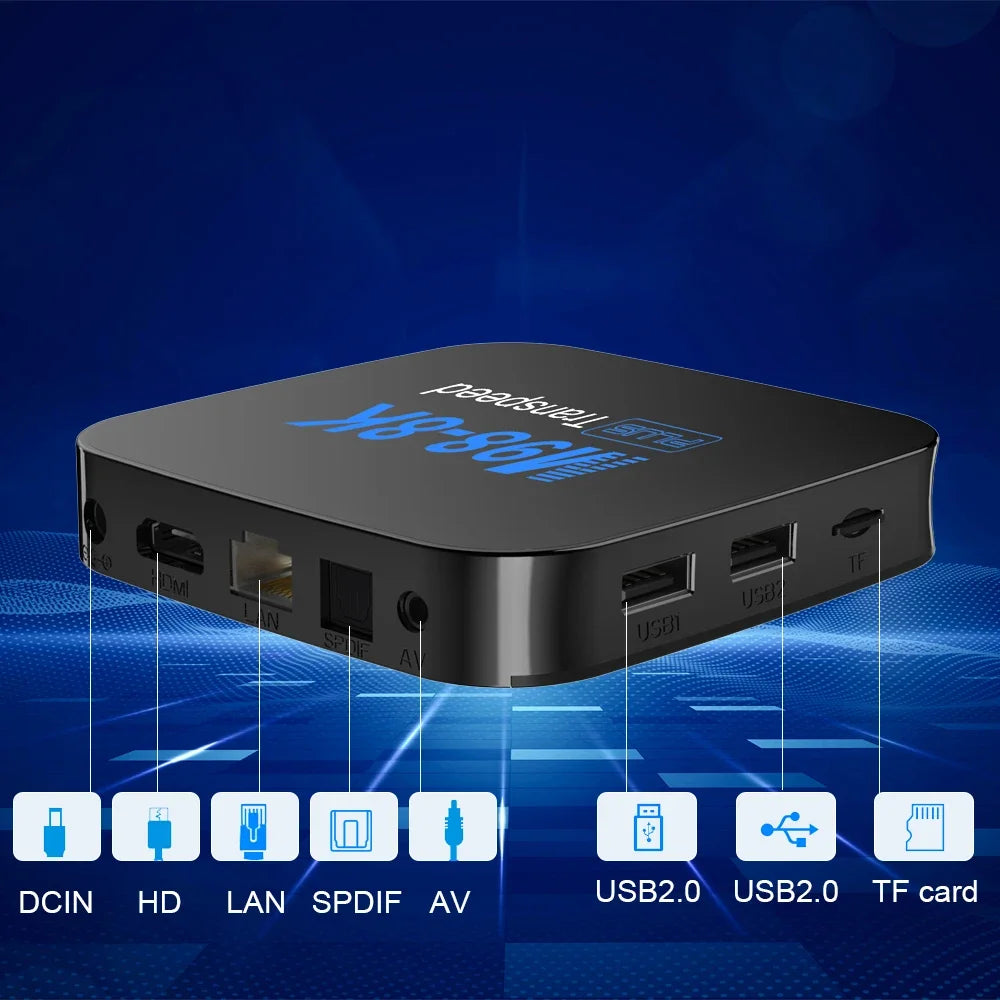 Transpeed ATV Android 13 TV Box Allwinner H618 With TV Apps BT5.0 Dual 100M Wifi Support 8K Video 3D Set Top Box