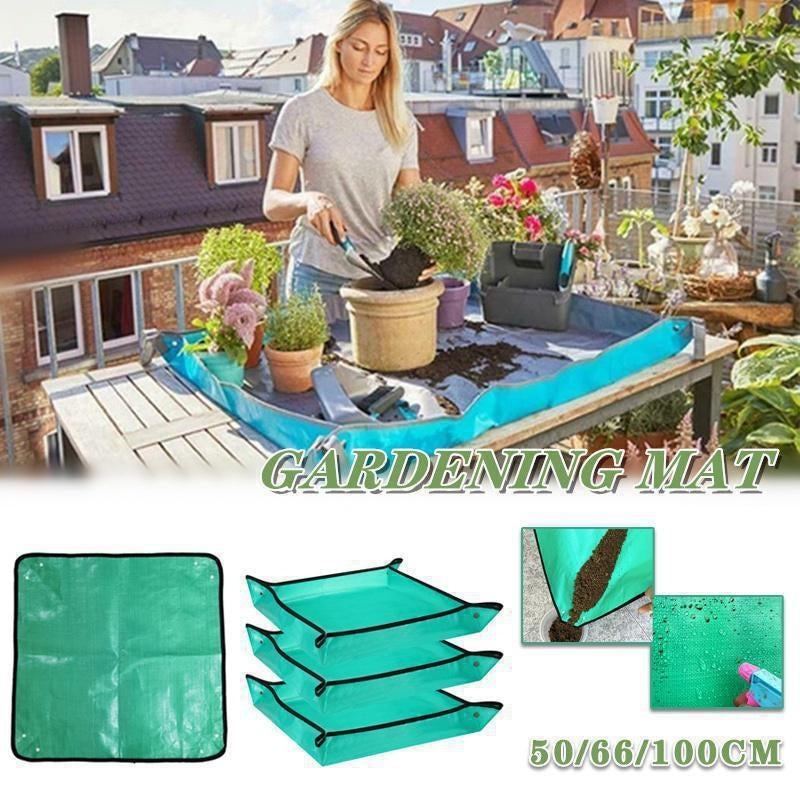 Planting Mat 50cm-100cm Gardening Potting Pad Foldable Garden Plant Flower Pot Transplanting Waterproof Mats