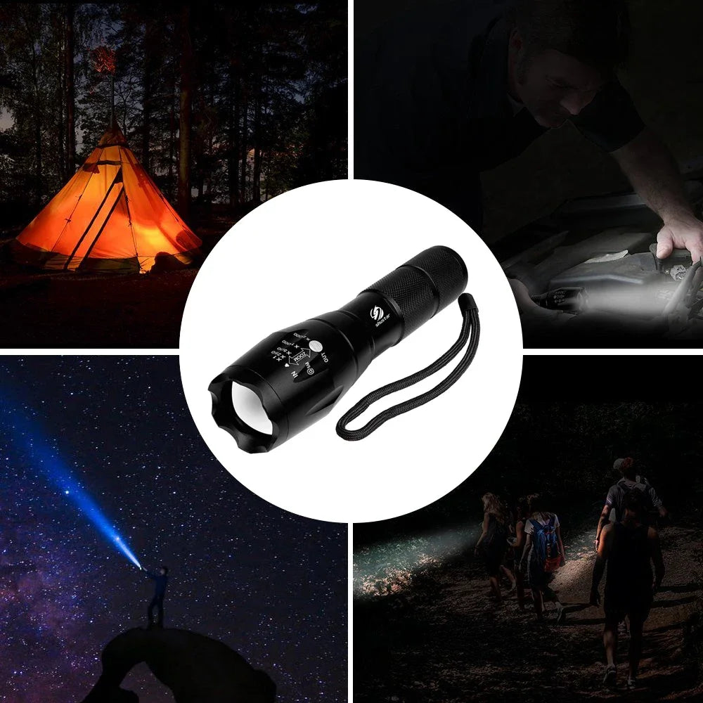 Portable Rechargeable Zoom LED Flashlight XP-G Q5 Mini Flash Light Torch Lantern 3 Lighting Modes Camping Lamp