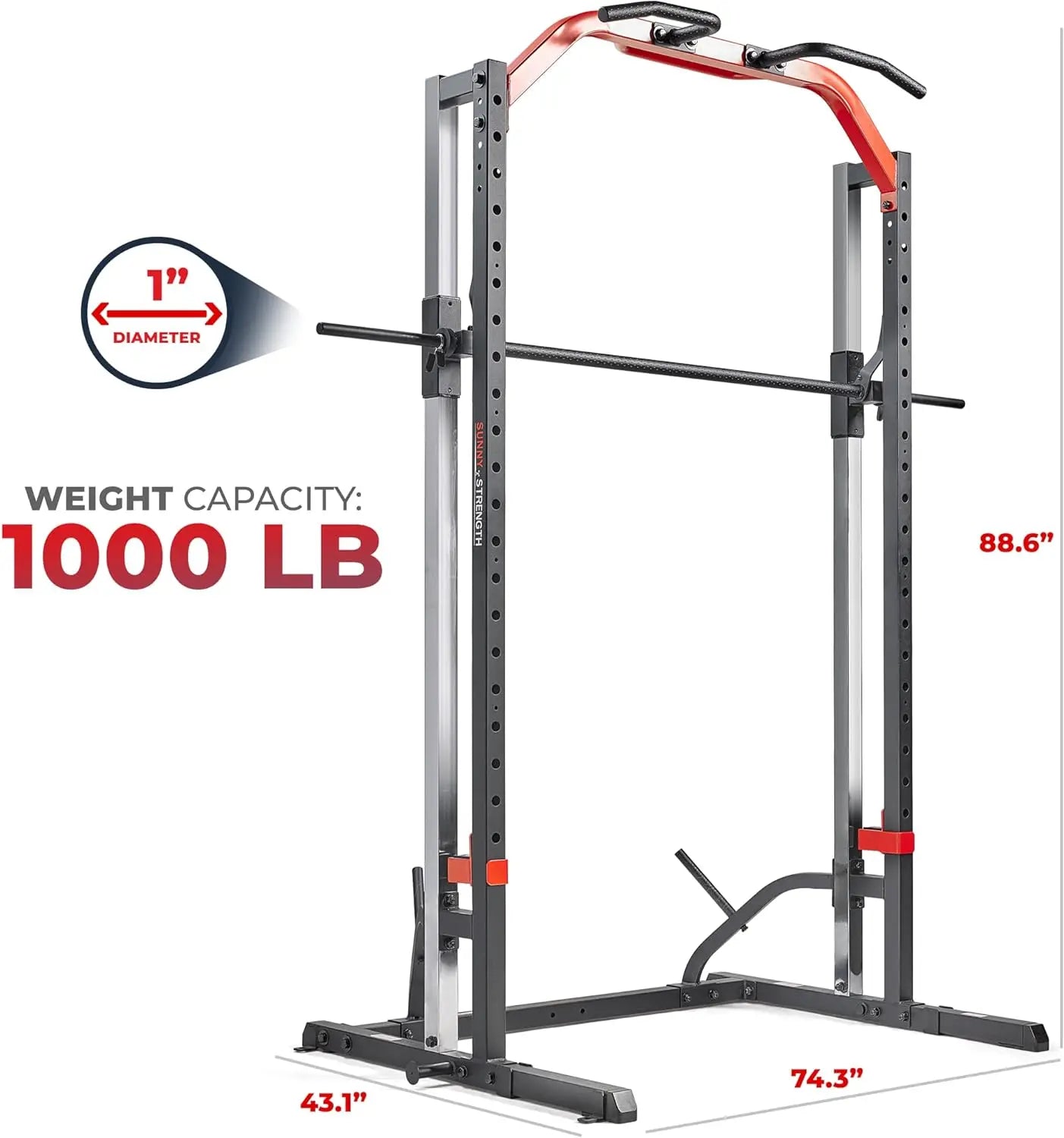 Sunny Health & Fitness Premium Squat Smith Machine Power Rack