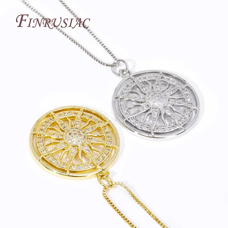 Trendy Sun Charms Pendants 18K Gold Color Pendant For Jewelry Making DIY Accessories Wholesale