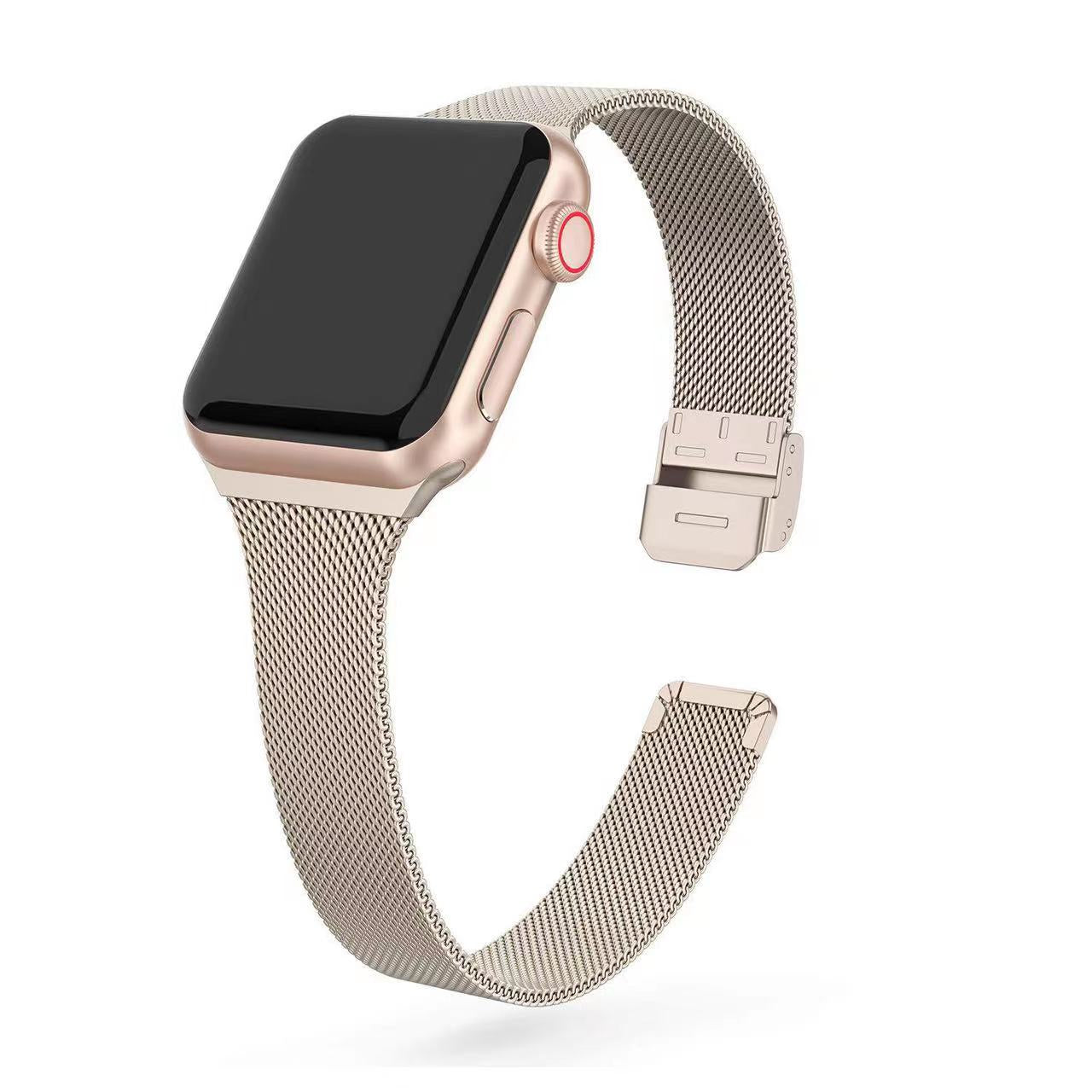 Silm Milanese Strap for Apple Watch Band 10 9 8 7 46mm 45mm 41mm Ultra 49mm Metal Bracelet for 6 5 4 SE 44mm 40mm 3 42mm Correa