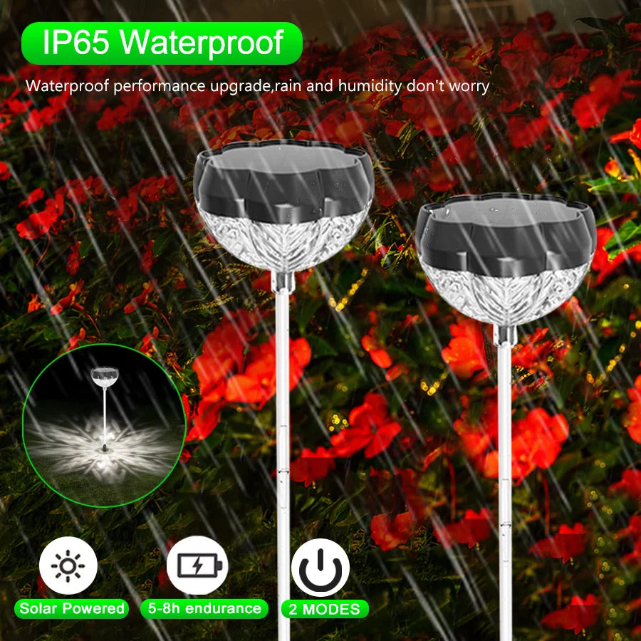 Solar Pathway Lights Outdoor Solar Pathway Garden Lamp Waterproof Landscape Lights Walkway Driveway Lawn Patio Garden Decor