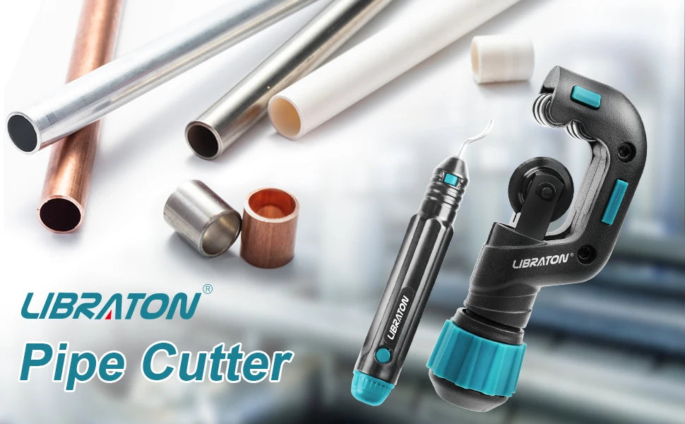 Libraton 5/32” to 1-1/4” Outer Diameter Pipe Cutter,Tube Cutter with Deburring Tool, Copper Cutter and Thin Stainless Steel Tube