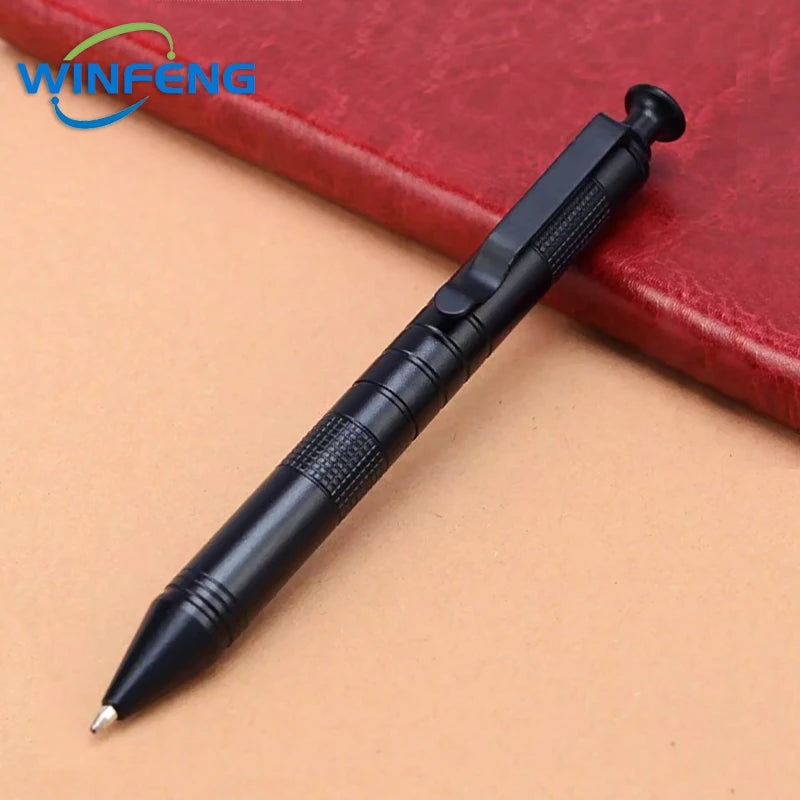 High Quality Metal Signature Pen Self-Defense Tactical Ballpoint Pen Anti-skid Writing Tools Office Supplies Holiday Gift