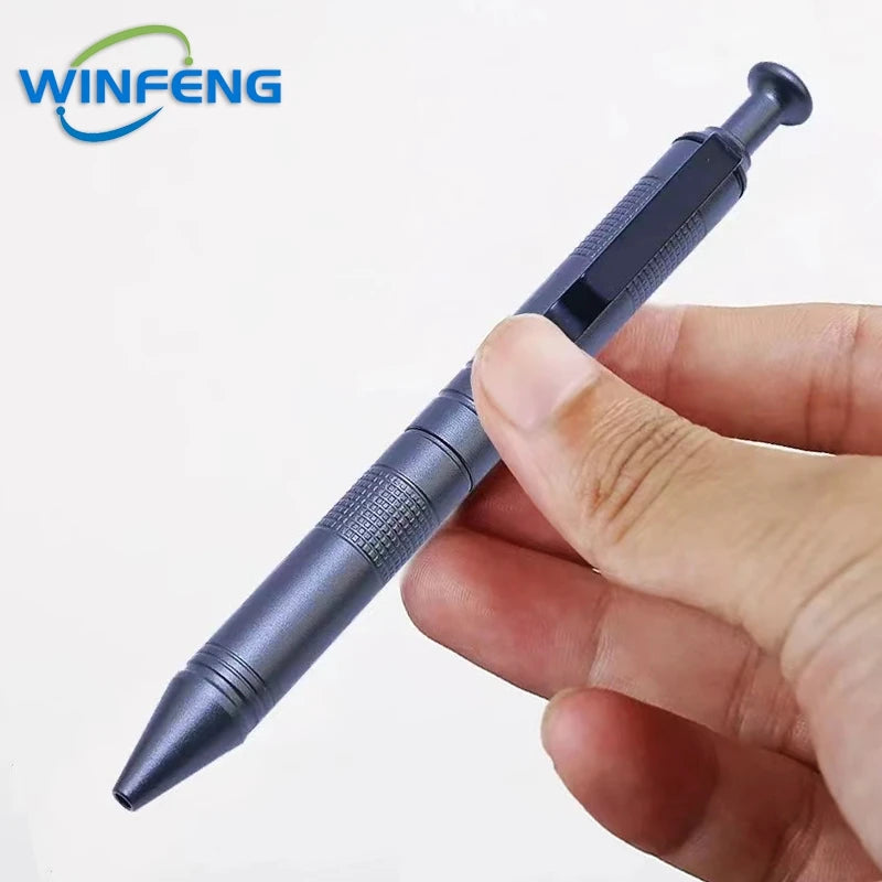 High Quality Metal Signature Pen Self-Defense Tactical Ballpoint Pen Anti-skid Writing Tools Office Supplies Holiday Gift