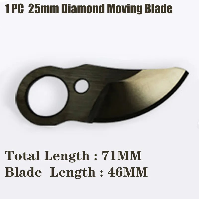 25mm SK5 Alloy Steel Titanium Gold Diamond Cutting-Blade Electric Pruning Shears Blades Cordless Pruner Sharp