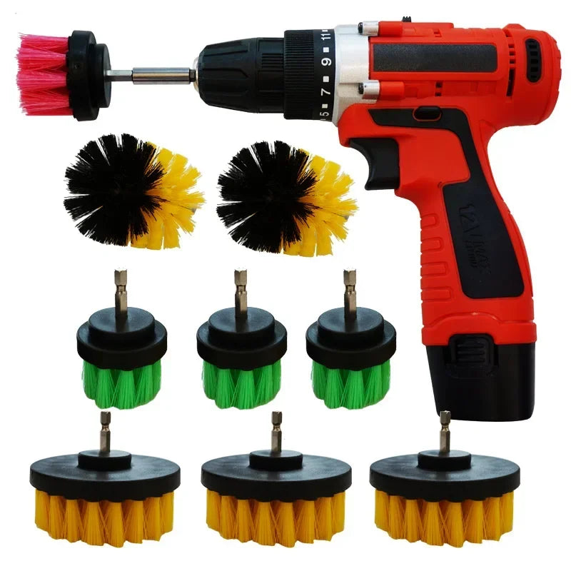 3PCS/1PC Electric Drill Cleaning Brushes for Carpet Glass Car Tires Nylon Car Polisher Bathroom Cleaning Kit Cleaning Tools