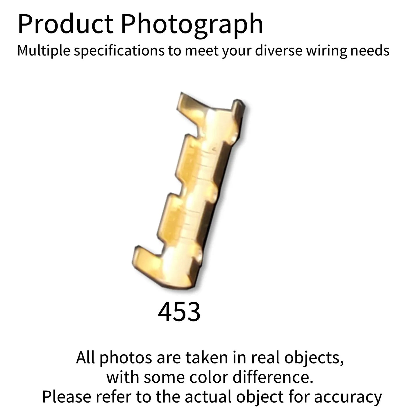 200pcs 453u Type 0.5-1.5mm2 Terminal Connector Dual Interface Terminal Electronic High Precision Brass