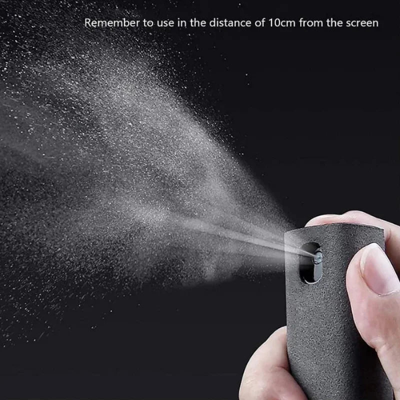 New 2in1 Microfiber Screen Cleaner Spray Bottle Set Mobile Phone Ipad Computer Cloth Wipe Iphone Cleaning Glasses Wipes