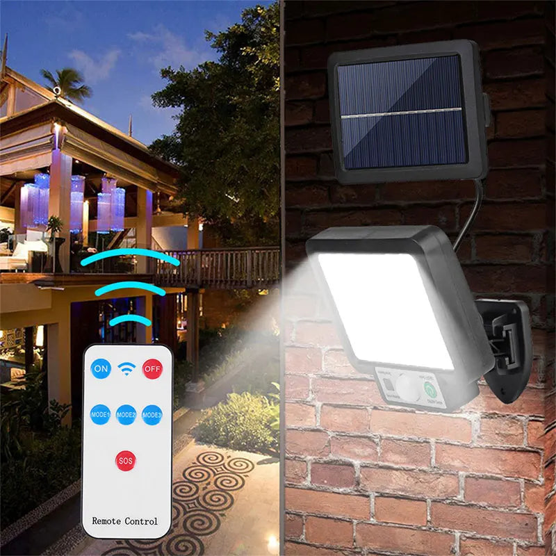 LED Solar Split Wall Lamp Motion Sensor Sunlight Light 3 Mode Outdoor Waterproof Emergency Street Garden Security Decor Lamp