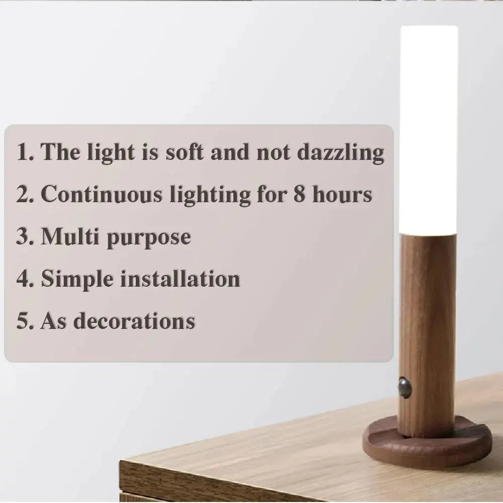 Night Light Motion Sensor Light Indoor Led Magnetic Portable Lamp Charge For Hallway Bedroom Wardrobe Table Stairwell Cabinet