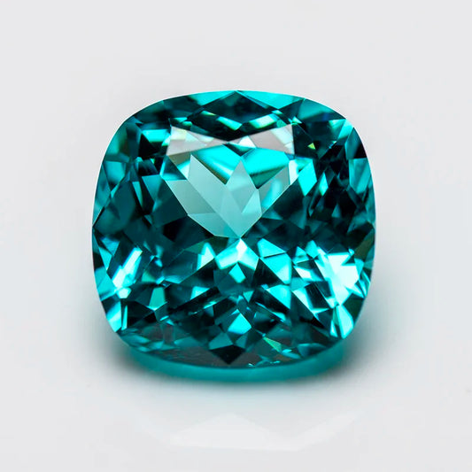 Lab Grown Paraiba Cushion Cut Charm Gemstone for DIY Advanced Jewelry Rings Earrings Making Materials Selectable AGL Certificate