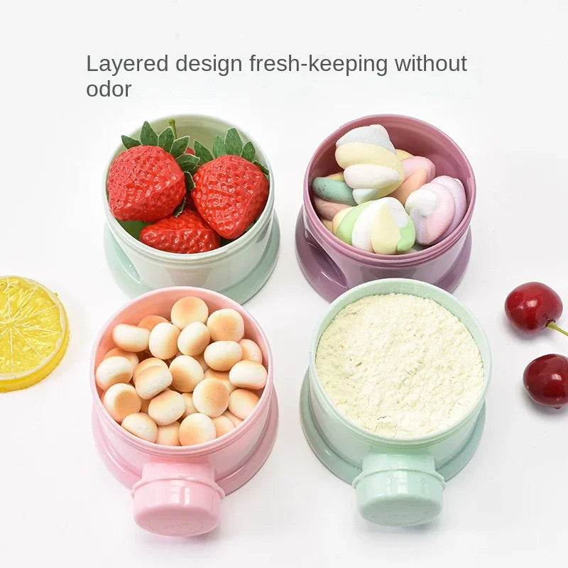 3Pcs/4Pcs Baby Formula Milk Storage Infant toddler Portable Milk Powder Box Dispenser Food Container Kids Food Storage Snack box