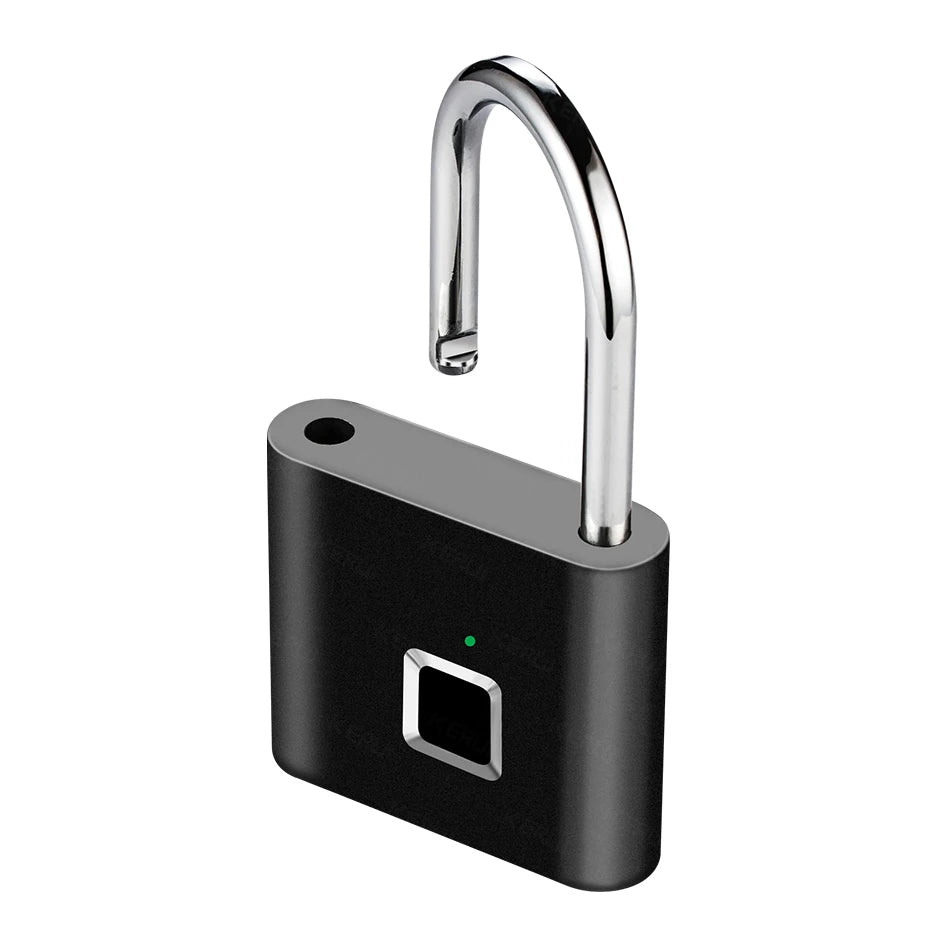 Keyless USB Charging Fingerprint Lock Smart Padlock Waterproof Door Lock 0.2sec Unlock Portable Anti-theft Padlock Zinc