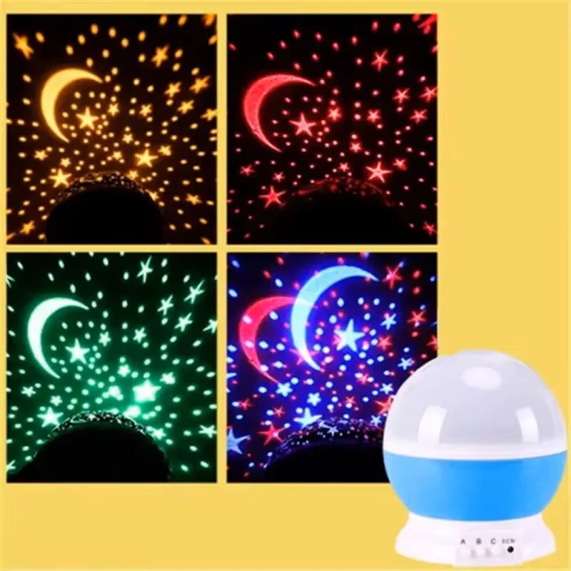 GGbingo LED Starry Night Light Rotating High Capacity 500mAH Lithium Battery Starry Sky Projection Light Bedroom Decorations.