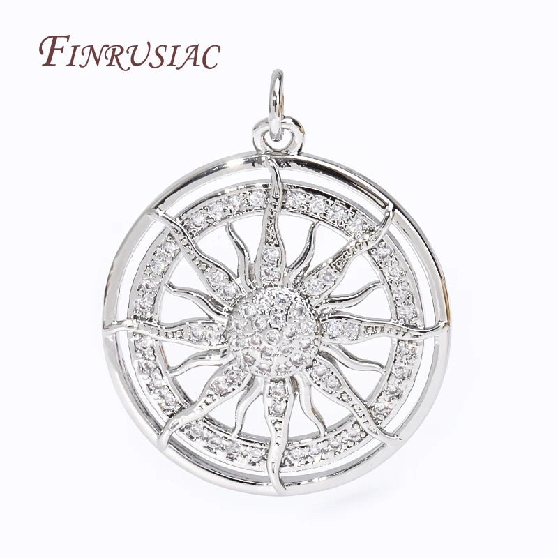 Trendy Sun Charms Pendants 18K Gold Color Pendant For Jewelry Making DIY Accessories Wholesale