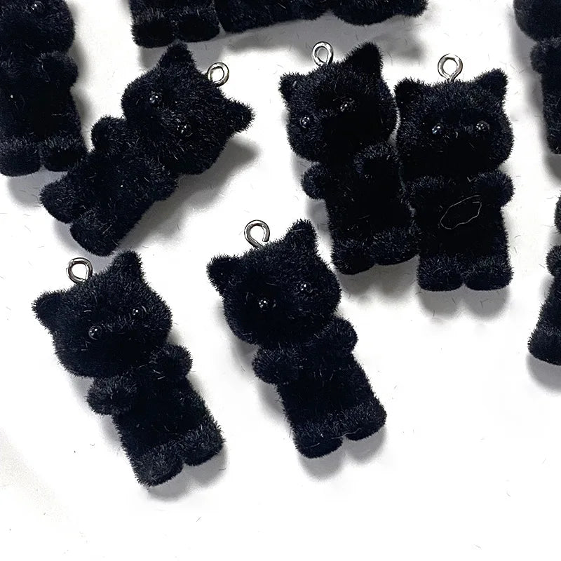 1pcs cute three-dimensional plush cat Pendant Charms for Necklace Bracelet Earrings Jewelry Making Diy Findings