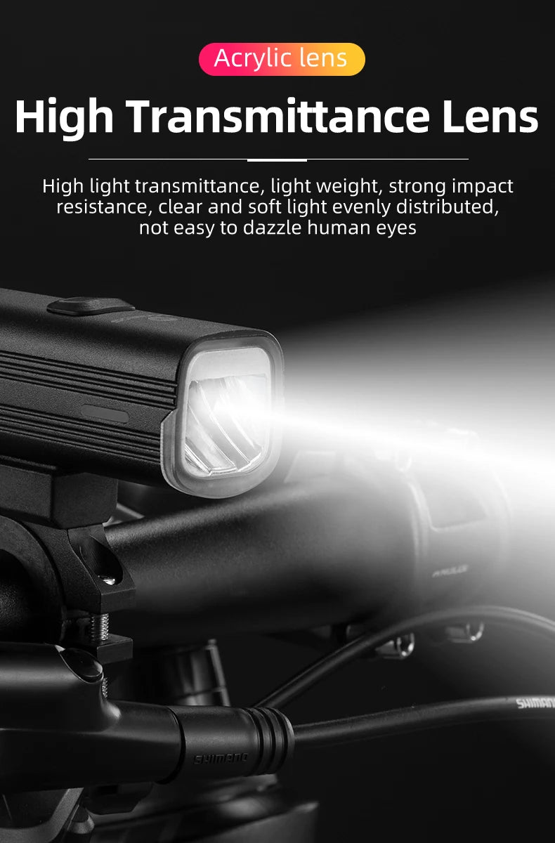 OFFBONDAGE Bicycle Light 1000Lumen Bike Headlight Power Bank Flashlight Handlebar USB Charging MTB Road Highlight