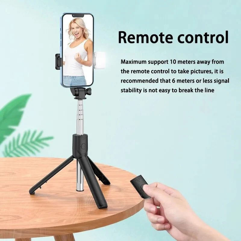 FGCLSY Monopod Remote Shutter Fill Light iPhone Samsung Xiaomi Phone Holder Mini Tripod Wireless Bluetooth Selfie Stick