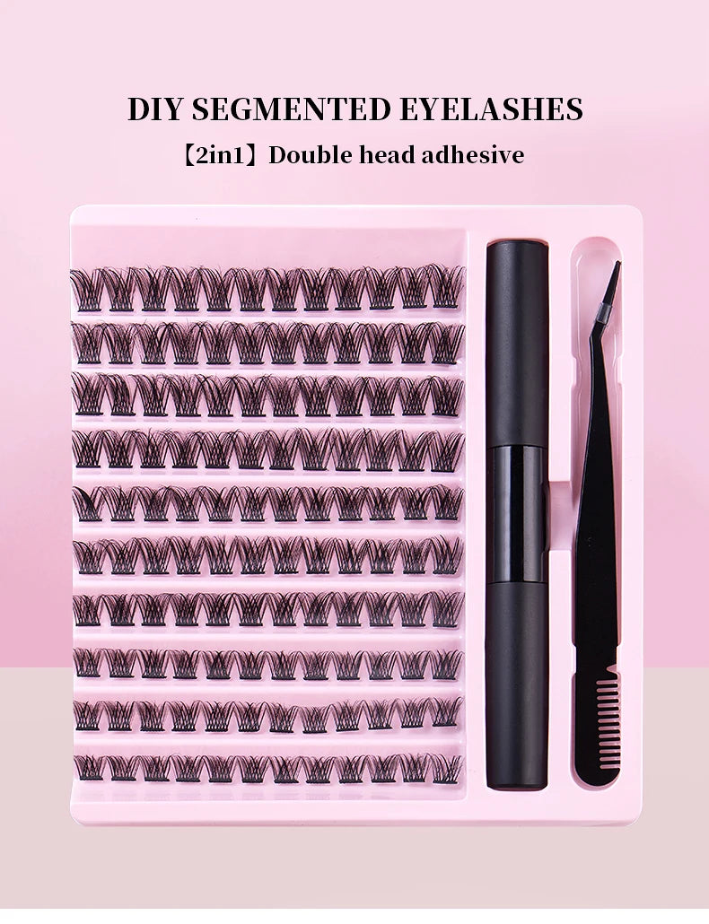 Hot Sales Makeup Looks Natural DIV 120 Clusters DlY Eyelash Extension Kit