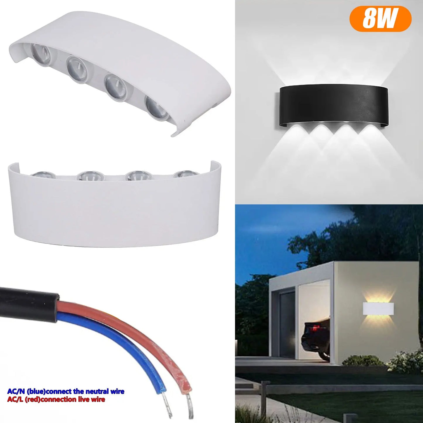 LED Wall Lamp Outdoor Waterproof IP66 Interior Wall Light 2W 4W 6W 8W 10W minimalist creative bedroom bedside lamp