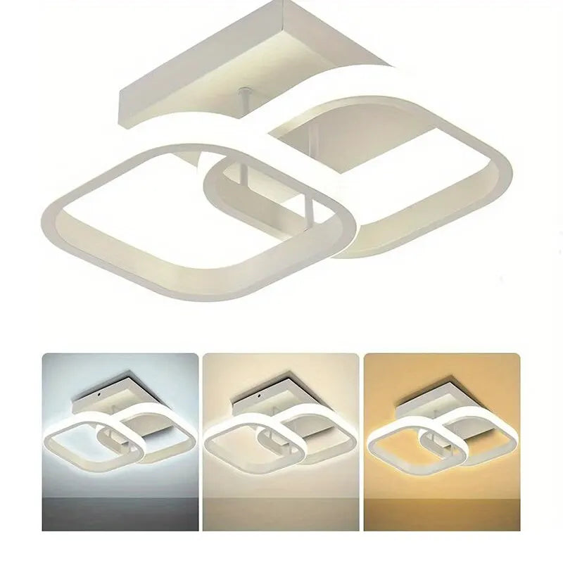 1 PC Modern LED Ceiling Light Tri-Color Dimming AC220V Surface Mount Suitable for Bedroom Hallway Living Room Pendant Light