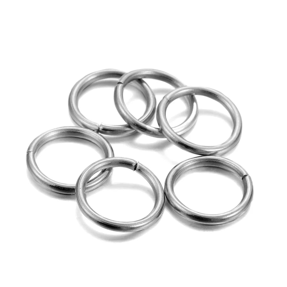 30-200Pcs 3-25mm Stainless Steel Split Ring Open Single Loops Jump Rings Connectors for DIY Jewelry Making Findings Accessories