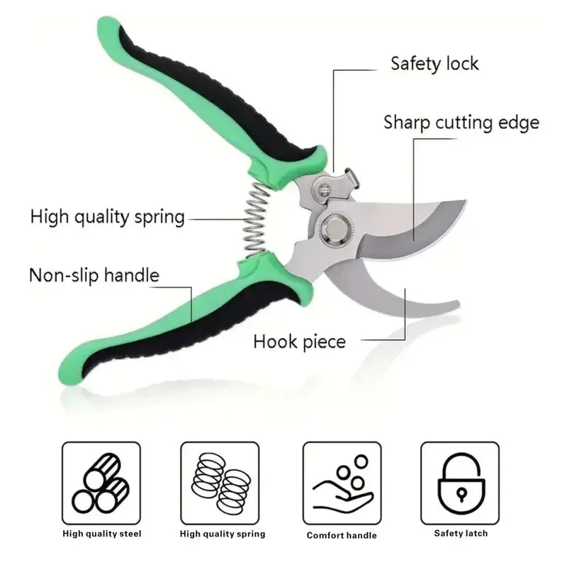 Horticultural Scissors Bird Beak Shape Branch Pruning Labor Saving Pruning Stainless Steel Picking Multifunctional Fruit Scissor